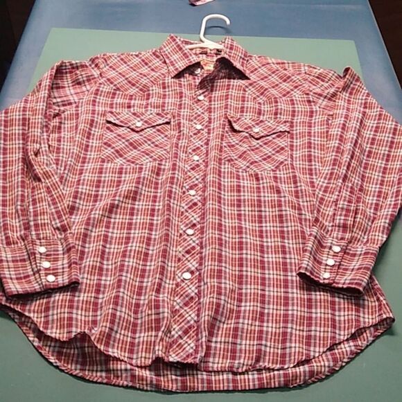 Pearl Snap Young Bloods Authentic Western Mens Med Cotton Blend County - Picture 1 of 7